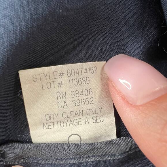 THEORY Navy Blue Short Sleeve Scoop Neck Button Jacket with Pockets Size 2 - Picture 11 of 11